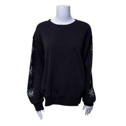 NEW Wildfox Rhinestone Burst Sleeve Sweatshirt Size Medium