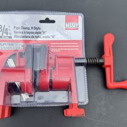 Lot of 2 Bessey 3/4" H-Style Pipe Clamps