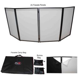 ProX XF-4X3048B MK3 Four Panel DJ Facade Black Collapse & Go