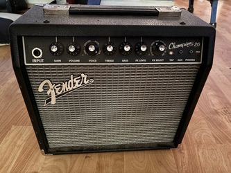 acoustic Fender Champion 20 Guitar Amplifier with Jackson Guitar and Luna acoustic
