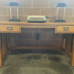 Mission Style Oak Desk 