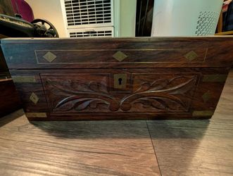 Antique Wood Wooden Desk Writing Lap Desk