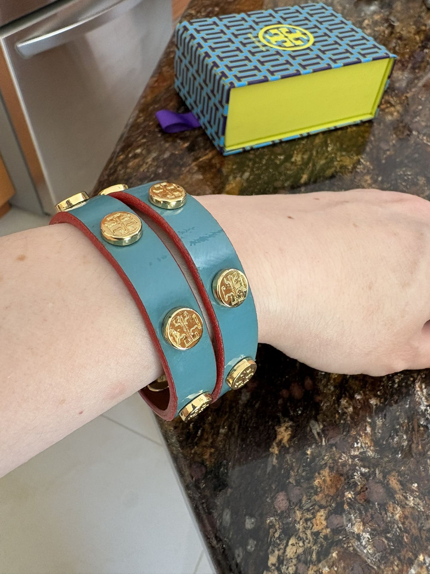 Original Tory Burch Leather Wrap Bracelet