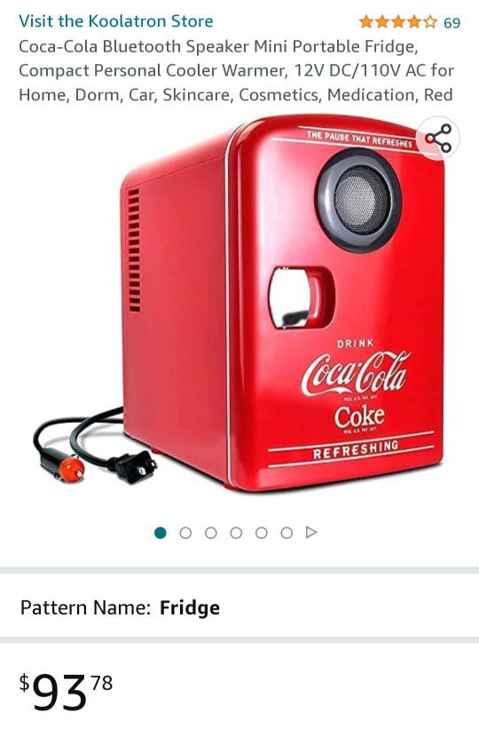 Coca-Cola Mini Cooler & Bluetooth Speaker 