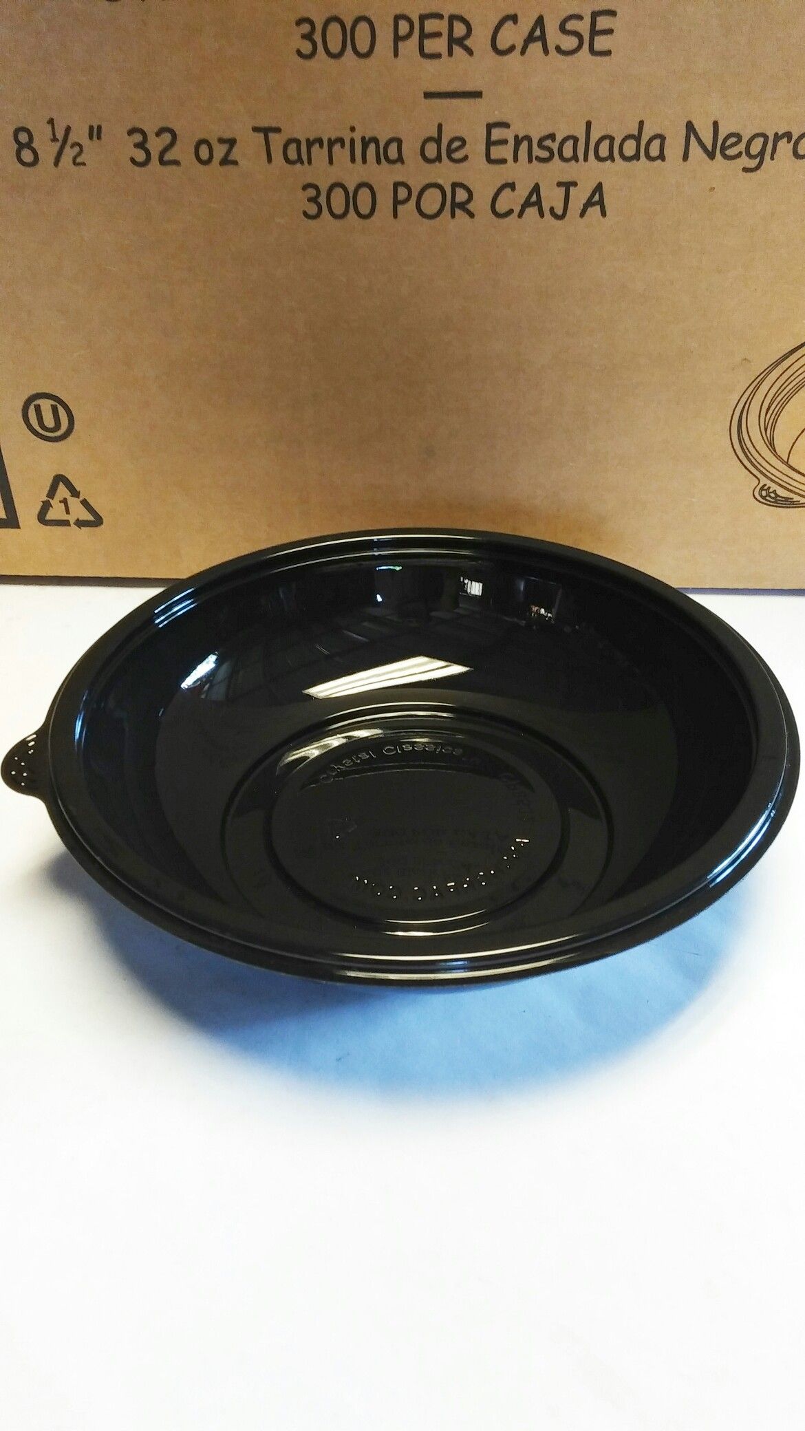 Anchor Packaging Crystal Classics Bowl, 32 Oz., Black, 300 Ct., Disposable