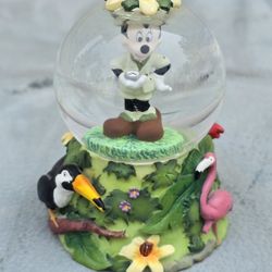 Disney Micky Mouse Animal Kingdom Safari Exclusive Theme Park Mini Snow Globe