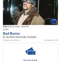 Bad Bunny Feb 24th Crypto Arena 2 Tickets Available 