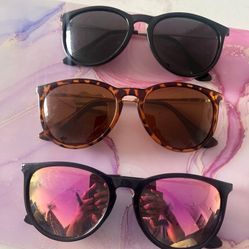 3 pairs of sunglasses suitable for men and women