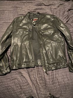 Lucky brand leather jacket men’s large