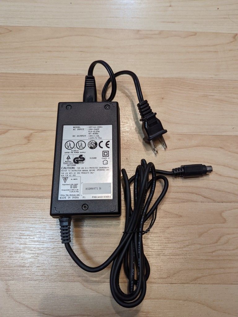 Jaz GPC14-2001 AC DC Power Supply Adapter Charger Output 5V 1A 12V 0.75A ,J-4