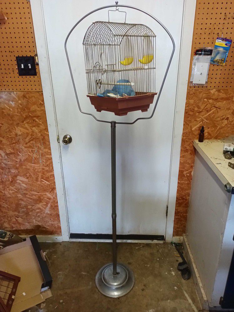 Vintage Bird Cage And Stand Make Offfer