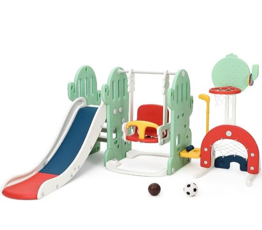 Brand new in box π¦ Toddler slideπ΅ swing and sport set πβ½οΈπ