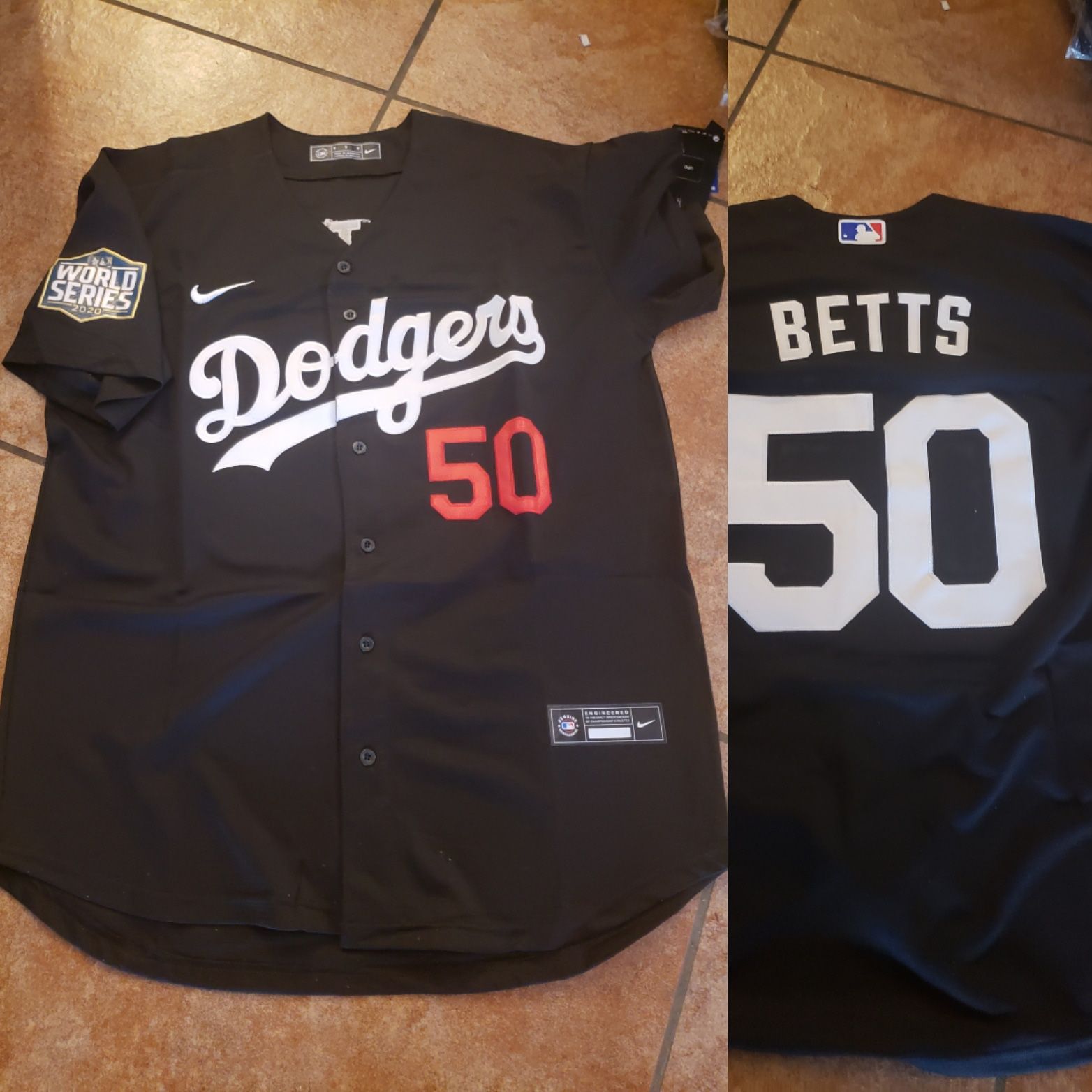 Dodgers betts jersey with World Series patch sizes small to 3xl stitched firm price pick up only