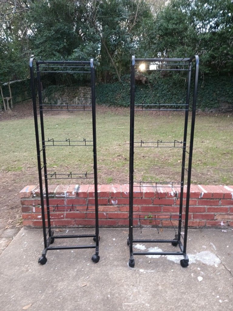 Set Of 2 Metal Retail Racks For Sale