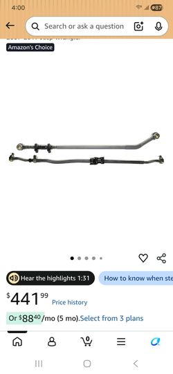 MOOG DS800982A Steering Linkage Jeep Wrangler