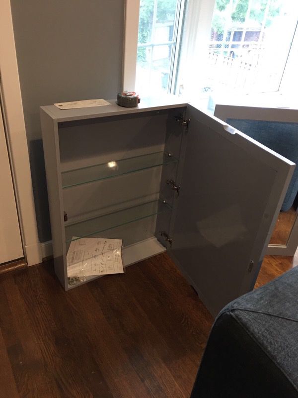 For Sell two Wall Mounted Wyndham Collection mirror Cabinets. New never used.