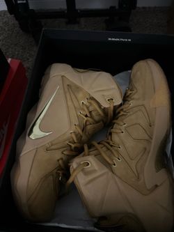 Nike LeBron High-Top Sneakers Wheat/Gold