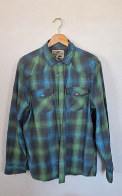 Burton Industrial Plaid Snap Button Shirt