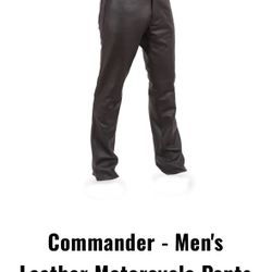 Men’s Leather Motorcycle Riding Pants — Size 34