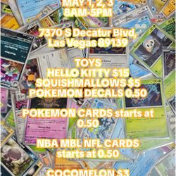Pokemon Cards and Decals Yard Sale