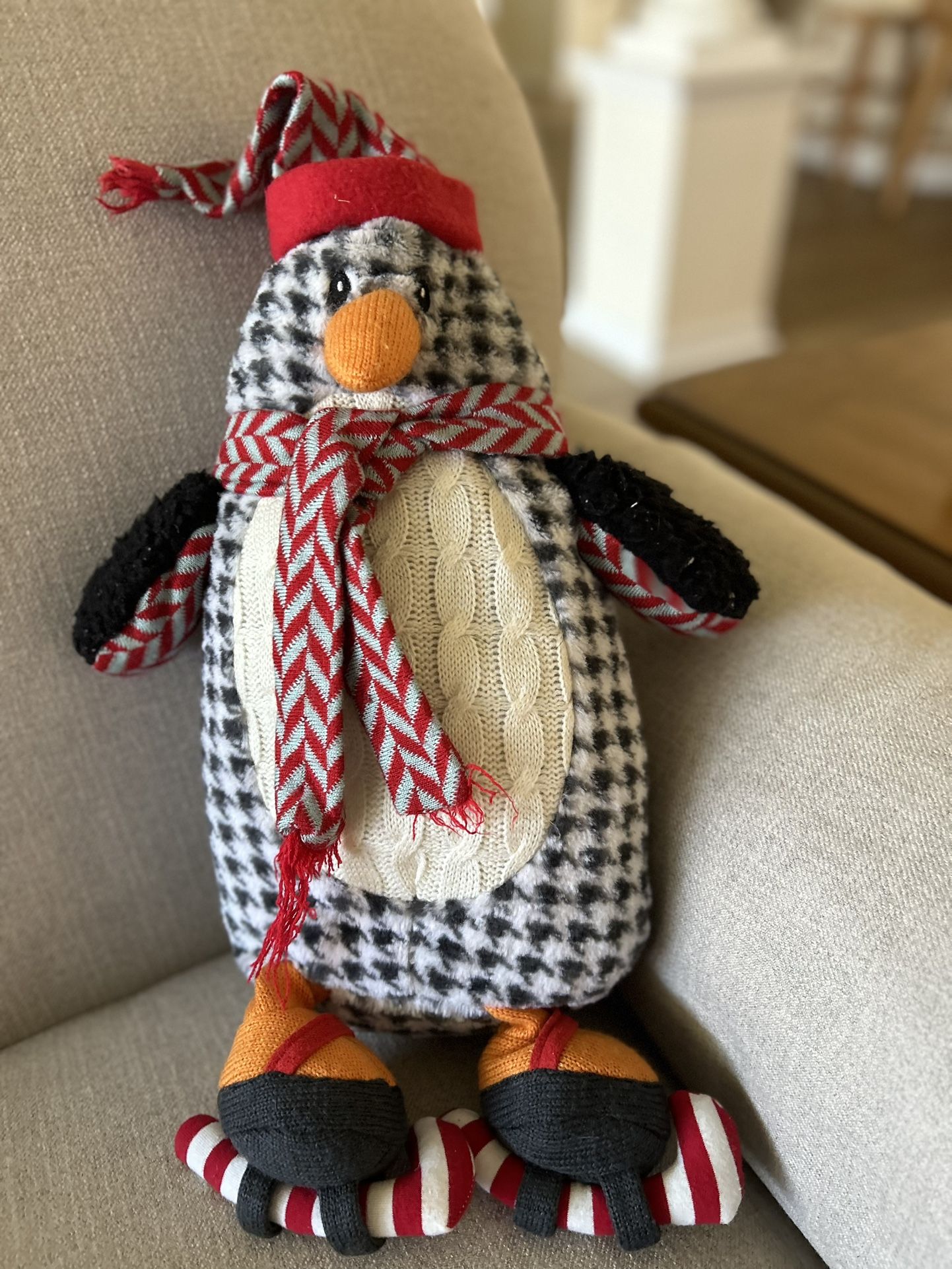 Festive Penguin Plush Decoration or Child’s Toy. 