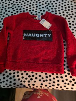 1 Big Girls "s" Top w/ Reversible Sequins revealing "Naughty" or "Nice"