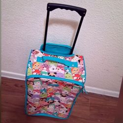 Squished mellow Carry on luggage in good condition