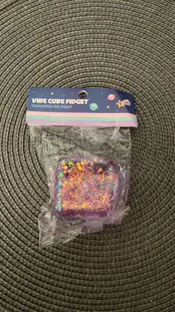 Vibe Cube Fidget Squeezable Gel Fidget-Purple