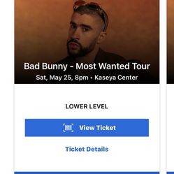 Bad bunny tickets (100 Section for $450 Each) 