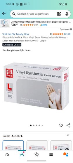 Vinyl Synthetic Exam Gloves