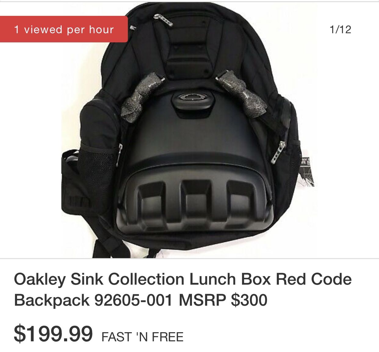 Oakley sink Collection lunch Box Red Code Backpack. for Sale in Brooklyn,  NY - OfferUp