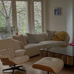 Used Designer White Sofa 