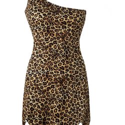 Womens Cave Girl Costume Cavewoman Halloween Costume (Large) Tan.