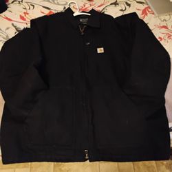 Carhartt Black Sherpa Lined Heavy Jacket 