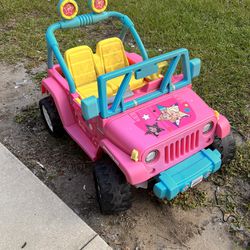 kids powered Jeep. 