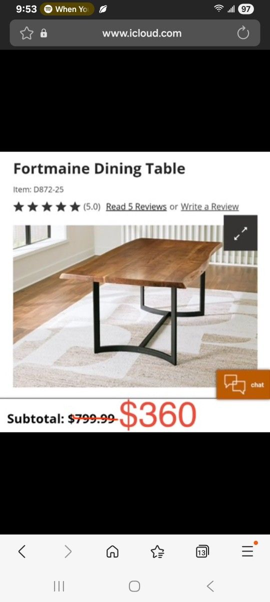 Dining Table Very Heavy Real Wood