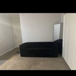 BLACK VELVET COUCH / SOFA