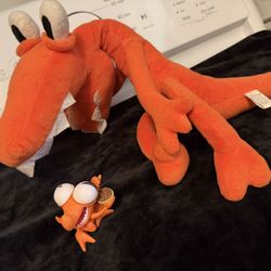 Rainbow Friends, Mini Figure And Large Plush Toy Orange