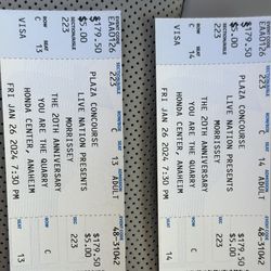 Friday, January 26, ( 2 Morrissey Tickets)