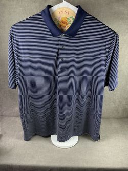 Ben Hogan Performance Polo Shirt Men’s 2XL Blue Striped Golf Shirt