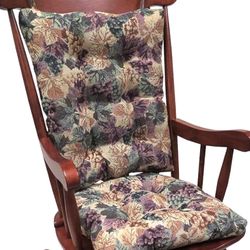 new Klear Vu Omega Non-Slip Rocking Chair Cushion Set, with Thick Padding and Tufted Design 