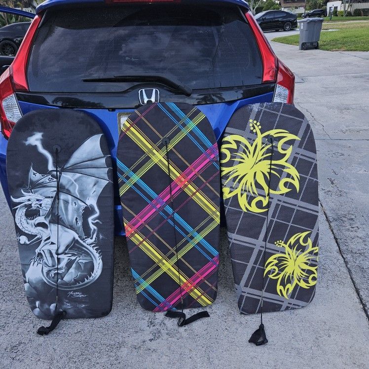 3 LARGE BOOGIE BOARDS. $10 EACH. 40in Tall