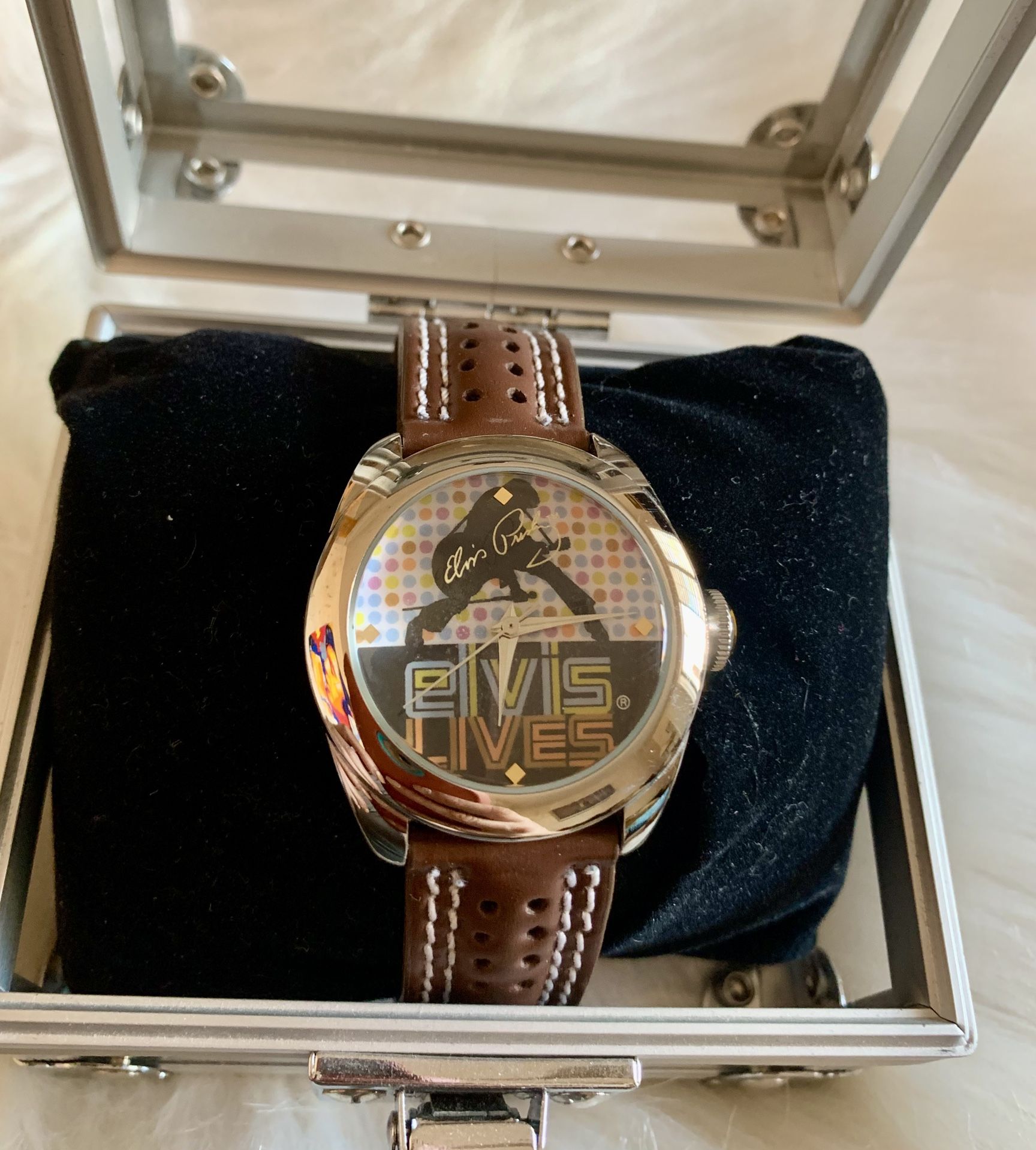 Elvis Presley Watch Genuine Leather Band 