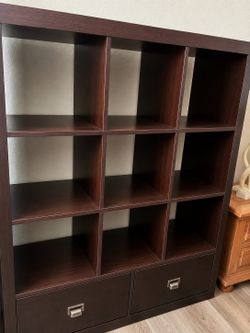 Pottery Barn Solid Wood Cubby Storage Organizer with Drawer