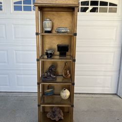 Vintage Regency Gold Lighted Giltwood Etagere