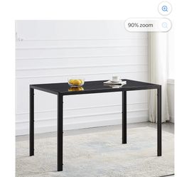 Black Glass Top Table 