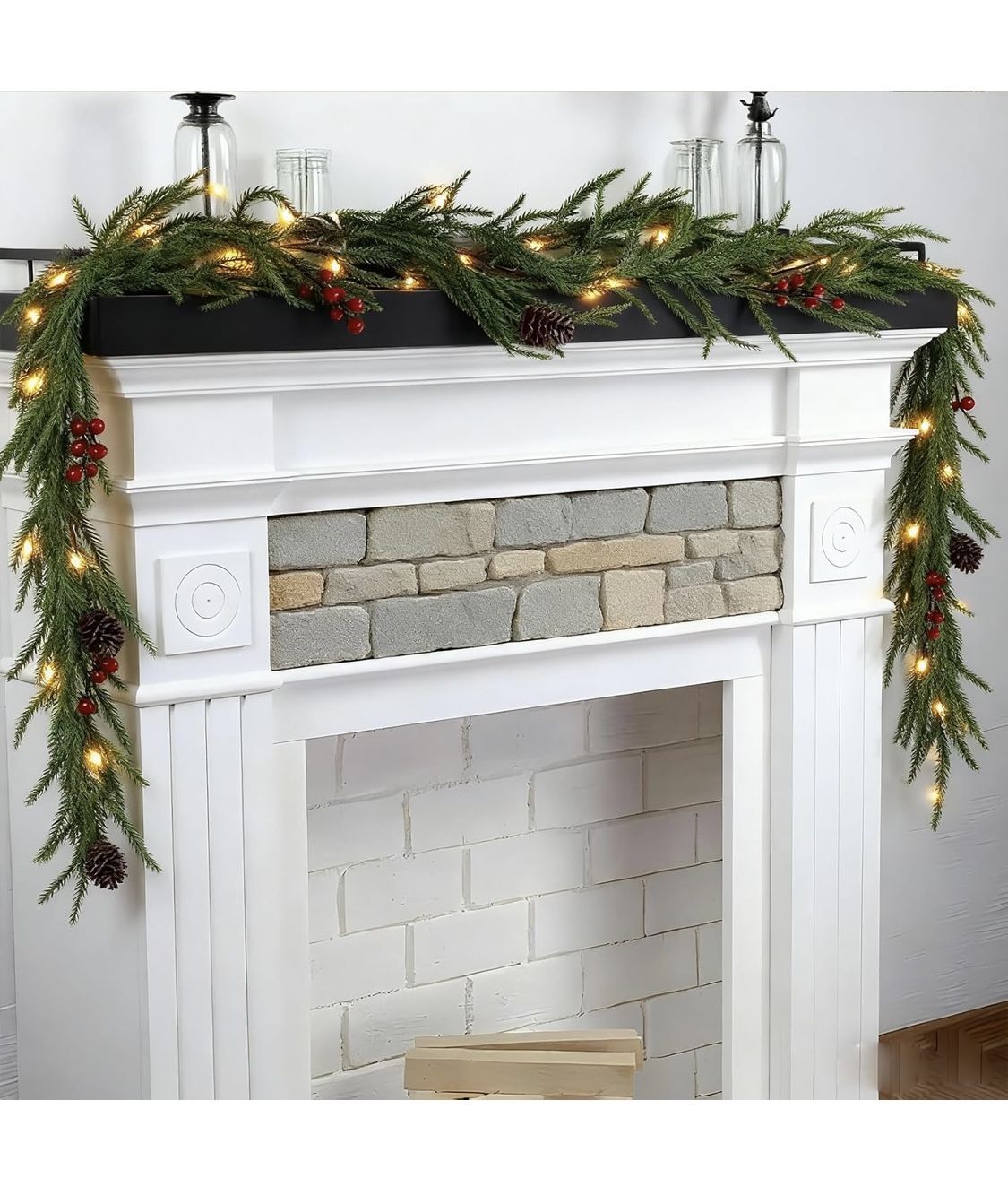  Christmas Norfolk Pine Garland