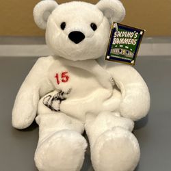 Salvino’s Bammers Beanie Bear autographed By Tim Salmon
