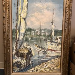 Large Original Robert Armstrong Oil Painting 