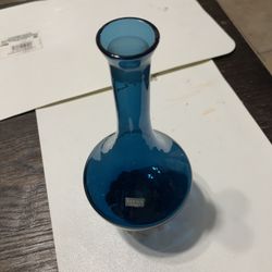 Vintage Sweden Blue Glass Decanter 